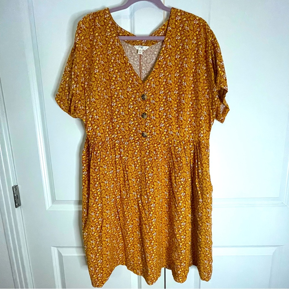 Terra & Sky Floral Skater Dress